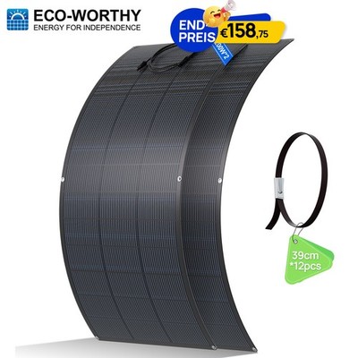 ECO-WORTHY 400W Flexibles Solarpanel Solarmodul für Wohnmobil Balkonkraftwerk