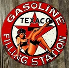 Texaco Filling Station 12" Diameter Vintage Novelty Metal Sign Made In USA New!
