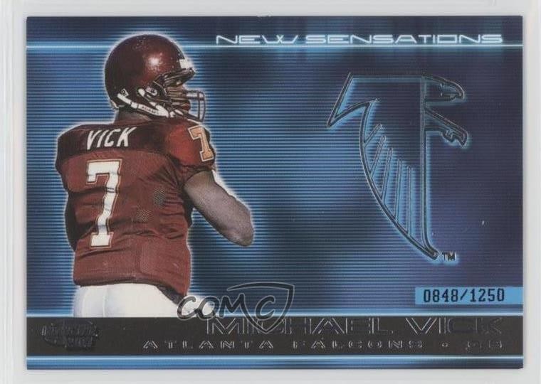 2001 Pacific Invincible New Sensations 848/1250 Michael Vick #2 Rookie RC 7zf