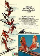 Attacchi Lange Burt /   Attacchi Tyrolia DIagonal. Advertising 1976