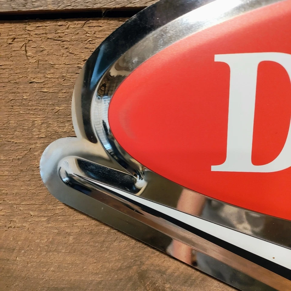 Letrero Chevron Cromo Dr Pepper RARO 23" X 11" L Foto 4 de 4