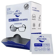 Anti-Fog Wipes for Glasses - 120 Pre-Moistened Lens Cleaning Wipes
