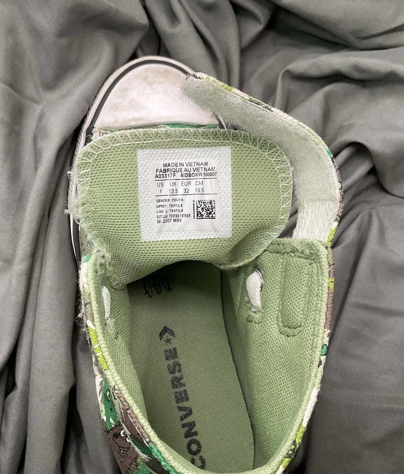 Top alto CONVERSE A03317F CT ALL STAR 1V blanco/aloe VERDE/verde talla 1 juvenil Foto 2 de 4