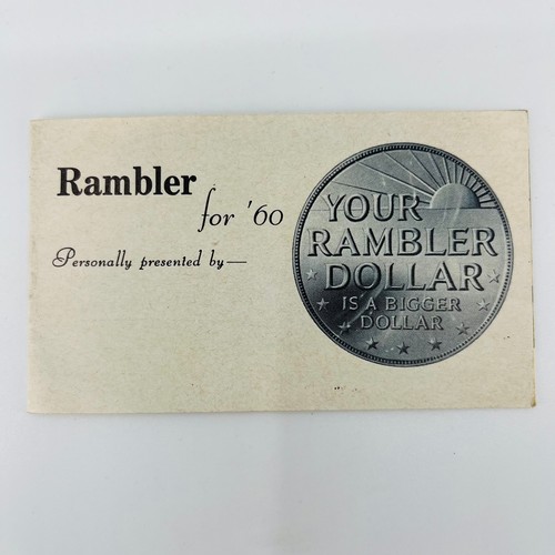 1960 American Motors AMC Rambler Pocket Size Color Sales Brochure Original EA2