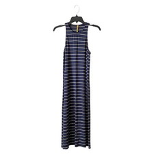Rachel Pally Long Maxi Dress Womens Size XS Blue Yellow Striped Modal Sleeveless