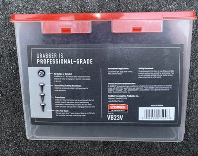 Grabber Phillips Pan Framing Head Point Phosphate Screws 5Lbs 7 x 7/16'' VB23V