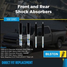 Bilstein 5100 Set Of 4 Shocks For 99-10 Silverado Sierra 25003500 2-2.5 Lift