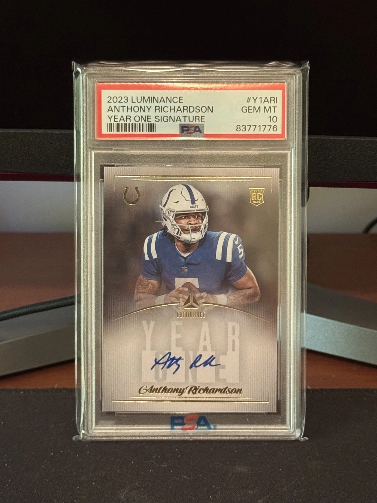 Anthony Richardson Panini Luminance Year One Signatures #Y1ARI Base