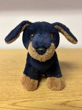 Vintage Russ Yomiko Black Brown Rottweiler Stuffed Puppy Dog Plush