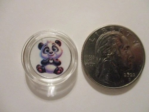 Panda Bear With Heart Hands 1 Gram .999 Fine Silver Round