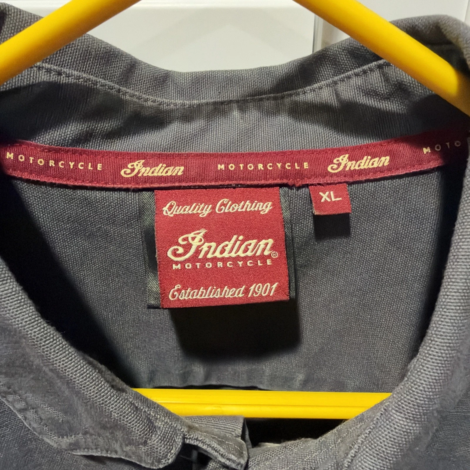 Indian Motorcycle Men's Gray Button Front Vest XL Embroidered Official Licensed - product detail image 4