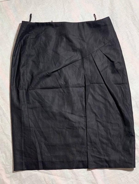 Women Maxmara Skirt Black Wool Silk 36 / S / 44