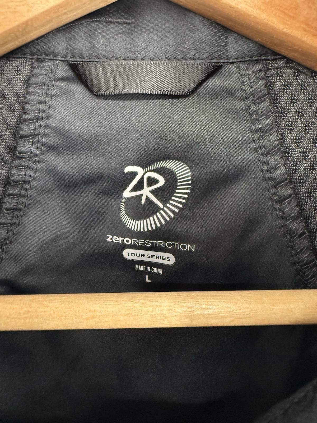 Zero Restriction 1/2 Zip Pullover Jacket Golf Black Windbreaker Mens Large