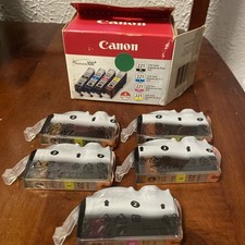 Genuine Canon CLI-221 4 Pack Yellow  1 Pack Magenta Ink Cartridges