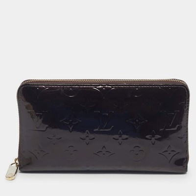 Louis Vuitton Amarante Monogram Vernis Zippy Organizer Geldbörse