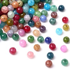 400PCS 8MM Smooth Round Natural Stone Beads for Jewelry Making