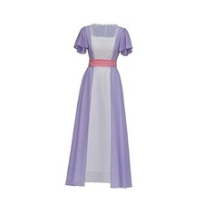 Titanic Rose Cosplay Costume Swim Dress Rose Dress X-Large White and Purple