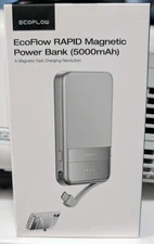 EcoFlow Rapid Magnetic 5000mAh Power Bank in Silver - NEW