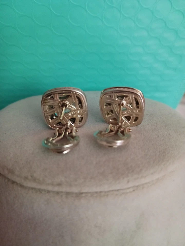 Pendientes de prasiolita y diamantes David Yerman Albion Foto 3 de 4