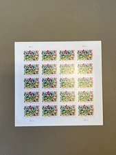 FOREVER STAMPS USPS SHEET 20 - Artistic Flowers