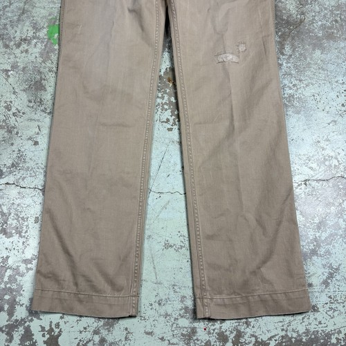 NEW Polo Ralph Lauren Mens 36x38 Classic Fit Distressed Repaired Khaki Pants - Picture 3 of 17