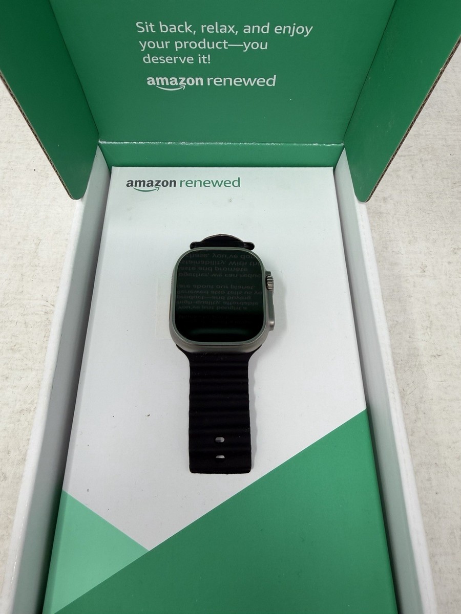 Apple Watch Ultra 49mm Titanium Case with White Ocean Band, One