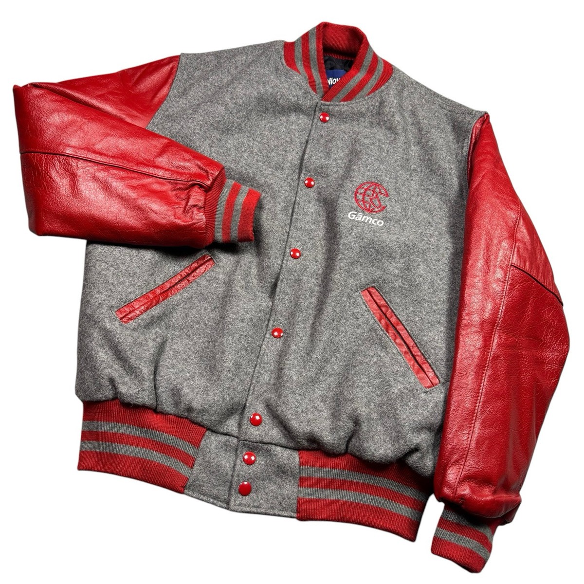 Vintage Holloway Varsity Jacket Mens M Wool Leather Bomber USA 