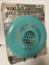 Wham-O World Class Frisbee.Competition Model. BlueGold Foil.1975 Original Packg