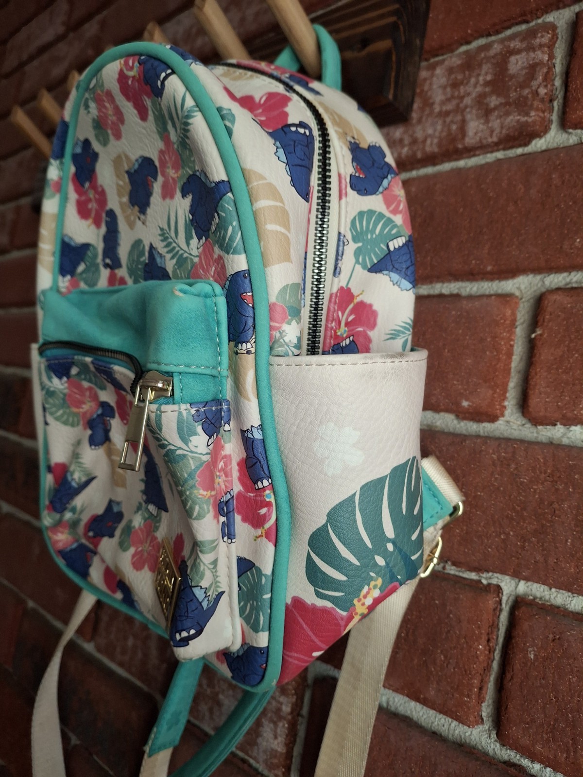 Godzilla mini backpack multiple pockets - image 3