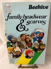 Vtg Patons Beehive Knitting Pattern Booklet FAMILY HEADWEAR & SCARVES #7098