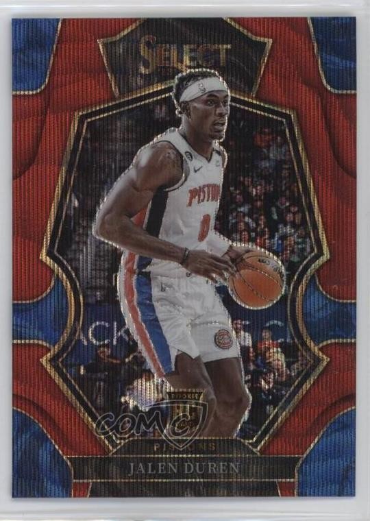 2022-23 Panini Select Premier Level Red Wave Prizm Jalen Duren #176 0ey4