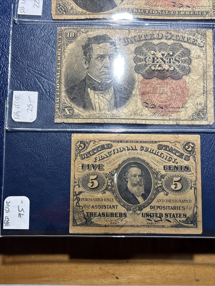Mixed lot of  United States Fractional notes 5 Cent 10 Cent 25 Cent Fifty Cent - Image 2 of 4