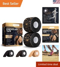 Waterproof Kinesiology Tape, 40 ct Precut Strips 2 Rolls, Copper Infused  Wa...
