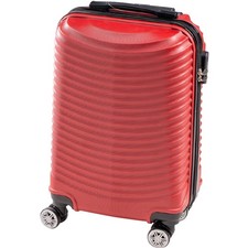 Trolley Cabina Rigido Bagaglio a Mano Rosso con Maniglia Telescopica 33.5x22x55c
