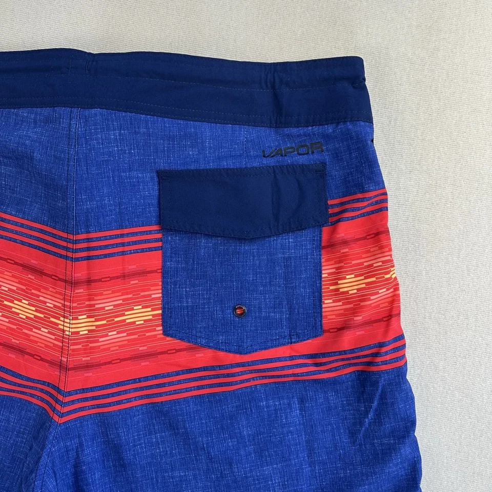 Body Glove Vapor Hombre Board Shorts Talla 40 Azul Naranja Y2K Geométrico Colorblock Foto 4 de 4