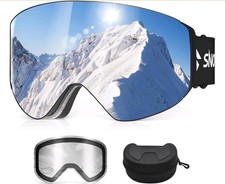 Ski Goggles Men Women Snowboard Goggles UV400 Magnet Detachable Lenses
