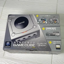 GameCube GC NTSC-J CIB Japan Import Clear Controller Silver Console Bundle