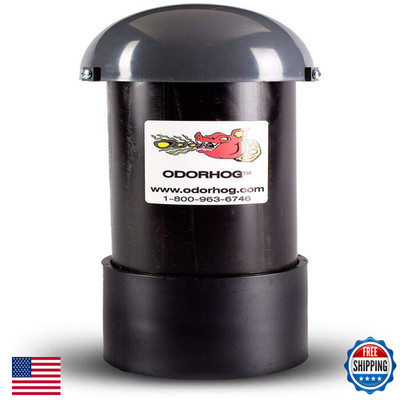 Odorhog Vent Stack Pipe Filter 4 Sizes Black Abs Mushroom Cap Removes Outdoor
