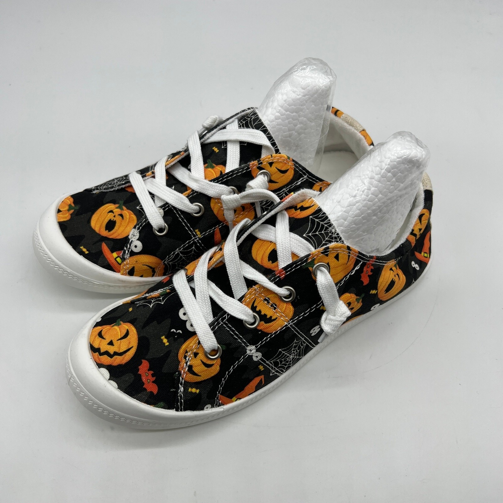PANTOFOLA D’ORO Scarpe da donna Pumkin Halloween sneakers stringate alla moda in tela taglia 9US 40CN