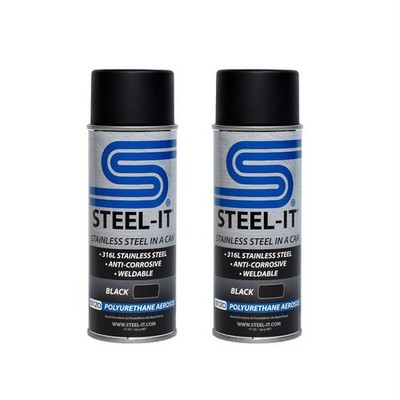 Steel It Stainless Steel In Can Black Polyurethane 2 Pack 12 Oz
