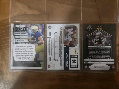 Michael Mayer - Notre Dame/Las Vegas Raiders - Lotto di 3 carte - Esordienti multipli - Foto 2 di 2