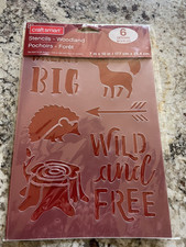 Craft Smart Woodland Theme Stencil Sheet Six Designs