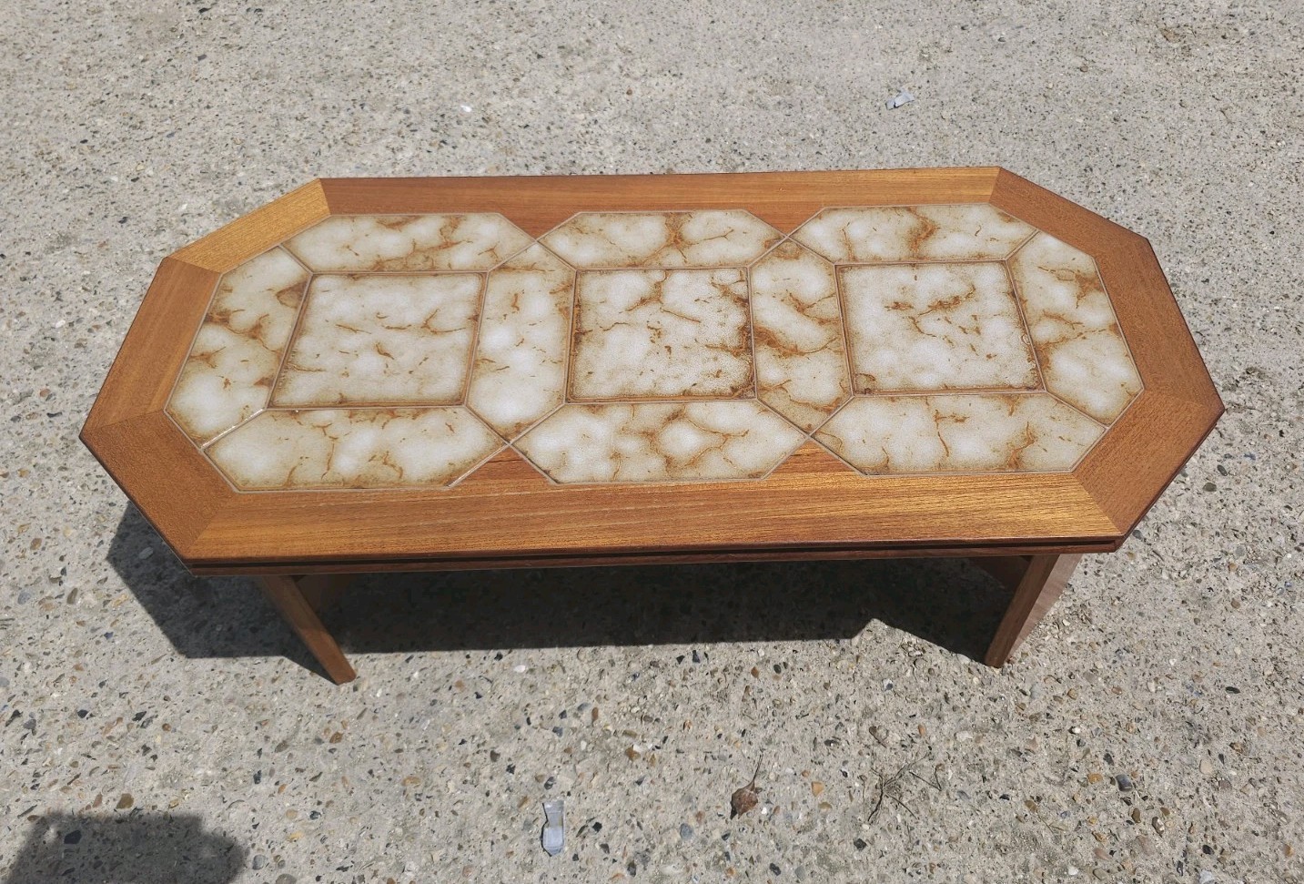 Vintage G Plan Teak Large Tiled Coffee Table Octagonal Design 1960s/70s — image 6