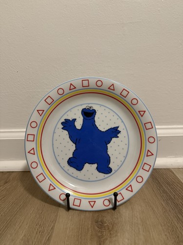 Vintage Sesame Street Cookie Monster Porcelain Plate 8.25"