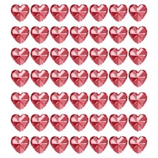 K9 Crystal Heart Beads 1 Holes Pendants, 50 Pack 14mm, Red