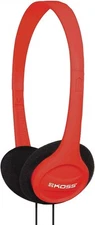 Koss KPH7R Portable On-Ear Headphone with Adjustable Headband - Red 