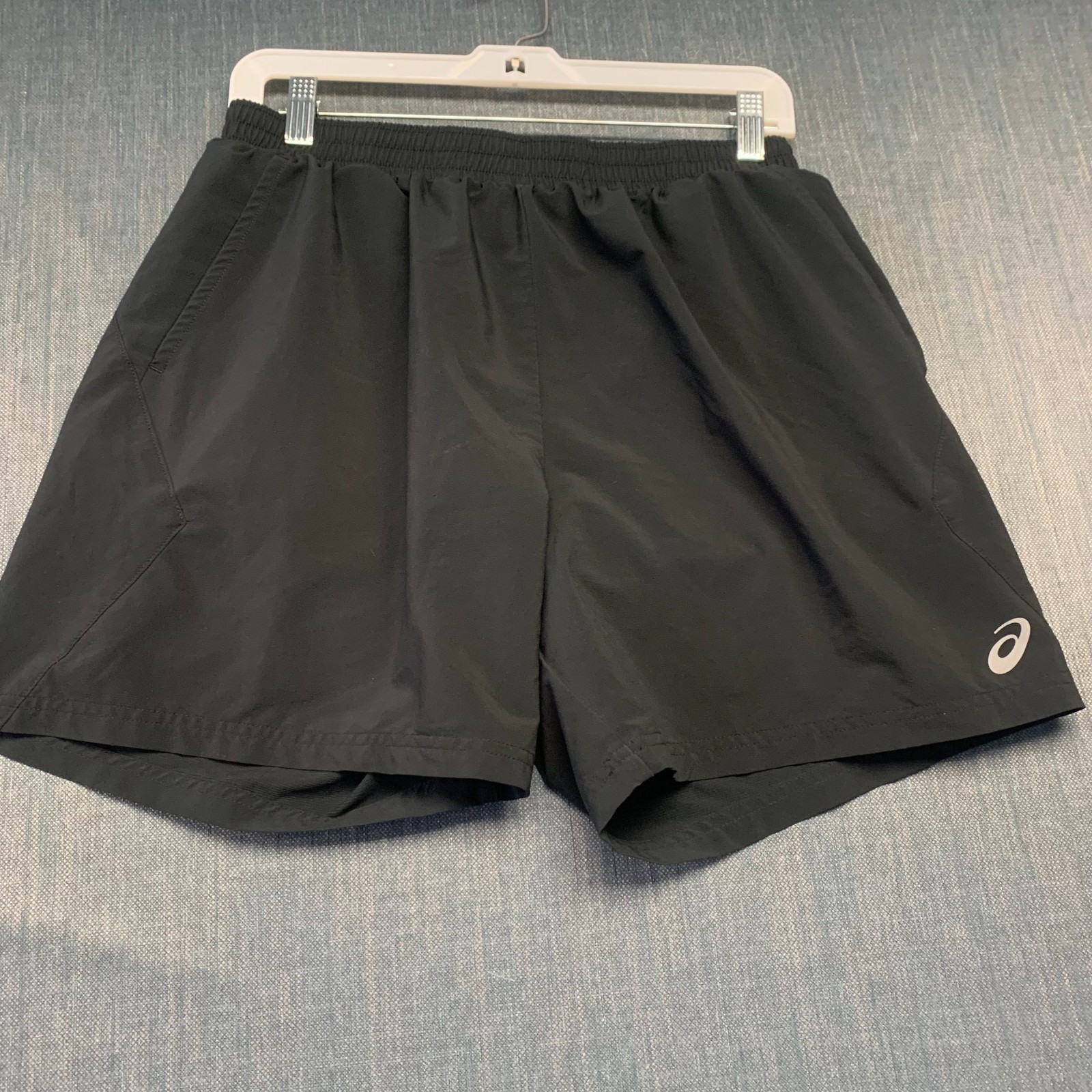 ASICS Performance Men's Running Shorts Size L Black Lightweight Athletic Gym