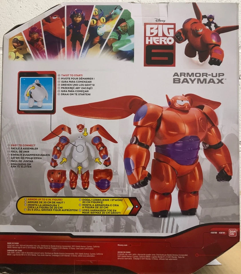 Disney's Big Hero 6 Armor-Up Baymax Action Figure Sealed Bandai Sealed Box NEW! - Image 2 of 4