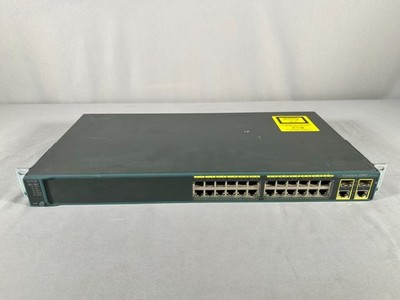 Cisco Catalyst 2960 WS-C2960-24TC-L 24-Port Switch | 10/100 + Gigabit Uplinks 