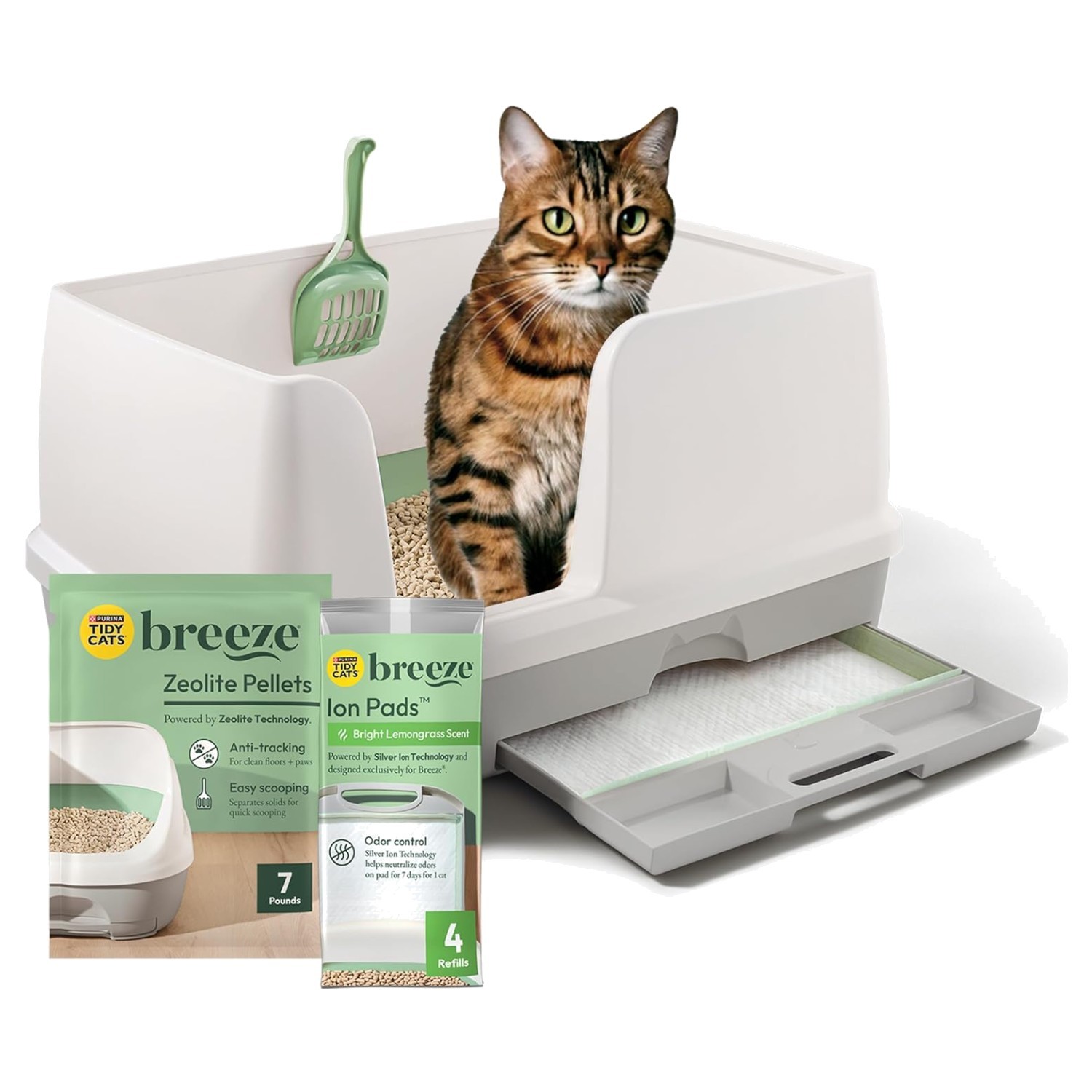 Purina Breeze XL All-in-One Cat Litter System with Ion Pads 